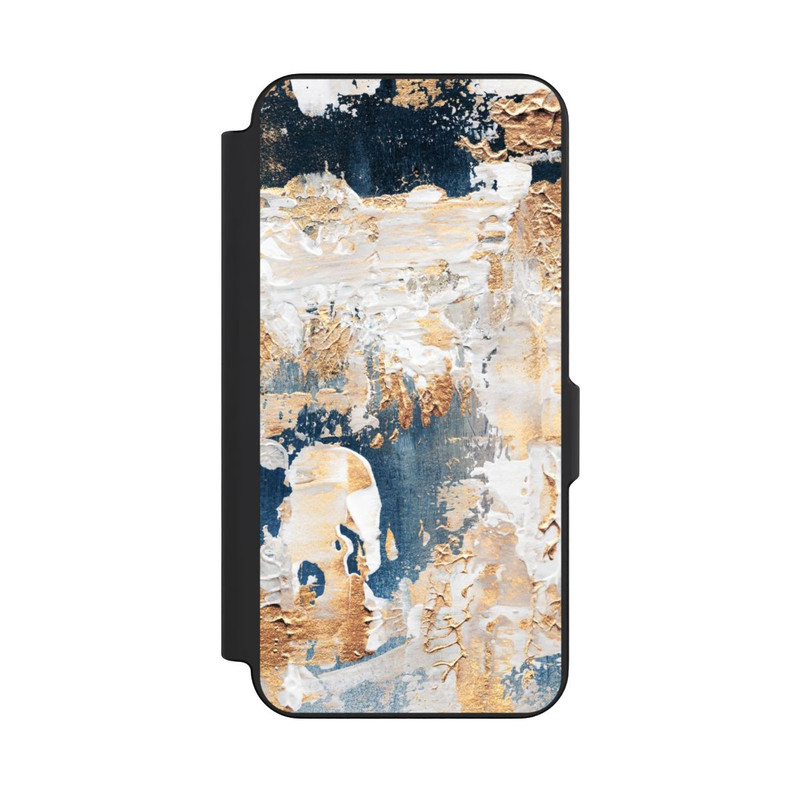 Galaxy S26 FE NIVOflip Abstraktion Blau und Gold