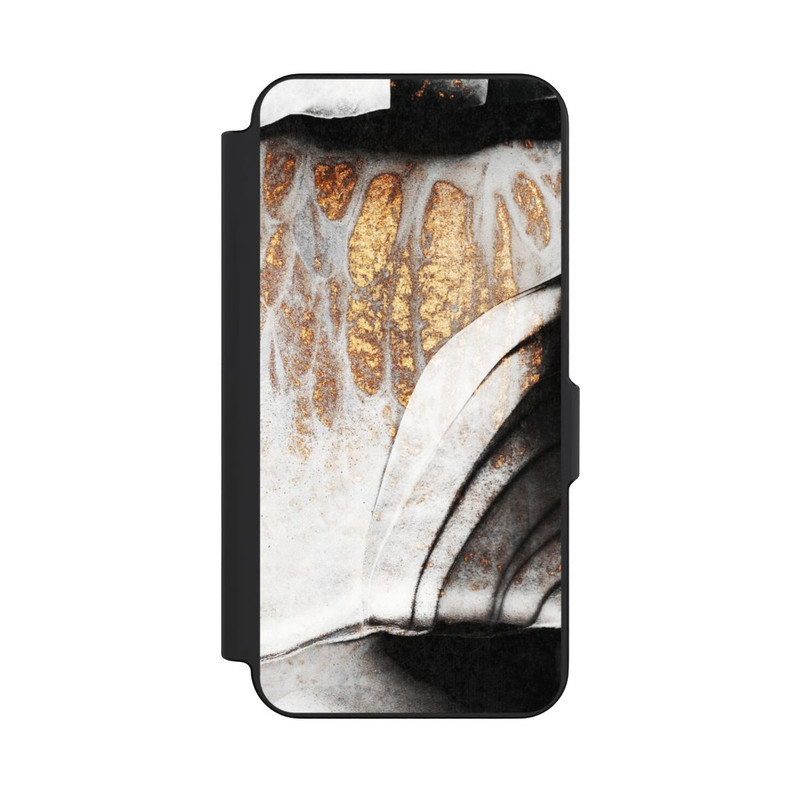 Galaxy S26 FE NIVOflip Schwarze und goldene Adern