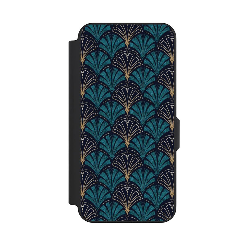 Galaxy S26 FE NIVOflip Art Deco Aquamarin Gold