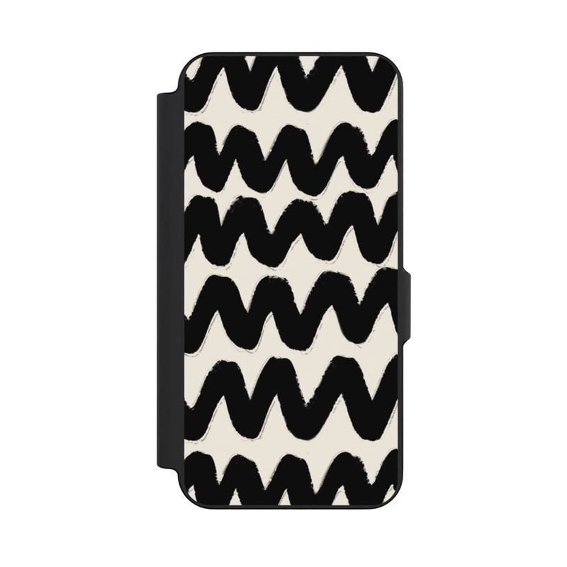 Galaxy S26 FE NIVOflip Schwarzes Wellenmuster