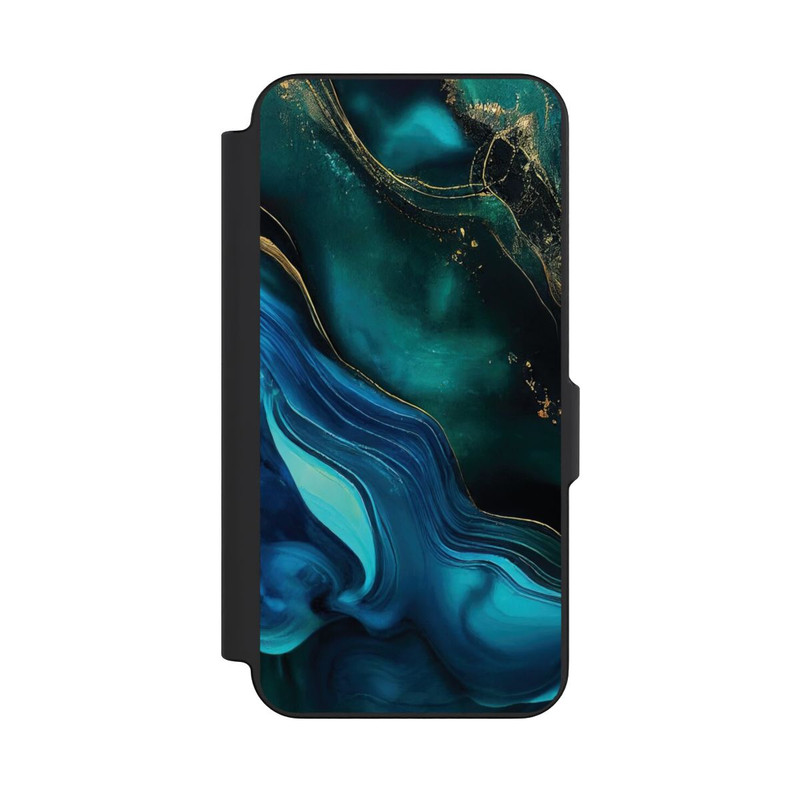 Galaxy S26 FE NIVOflip Encre bleue et dorée avec IA