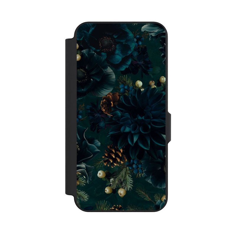 Galaxy S26 FE NIVOflip Blumenmuster Grün und Blau