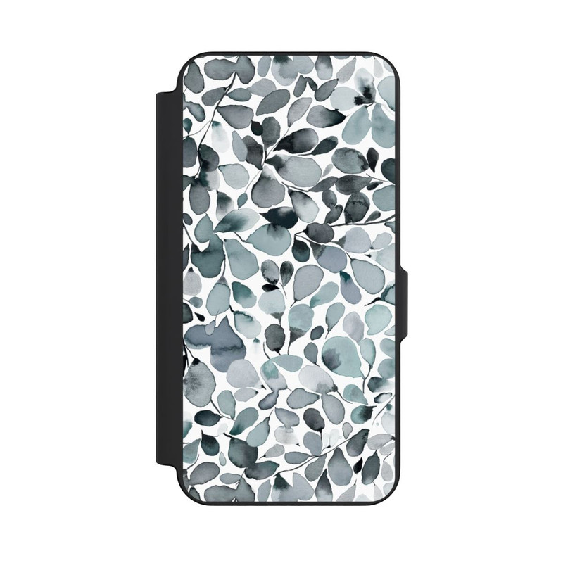 Galaxy S26 FE NIVOflip Eucalyptus Watercolor Leaves Grey