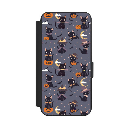Samsung Galaxy S26 FE NIVOflip Cute Halloween Witch Cats and Pumpkins