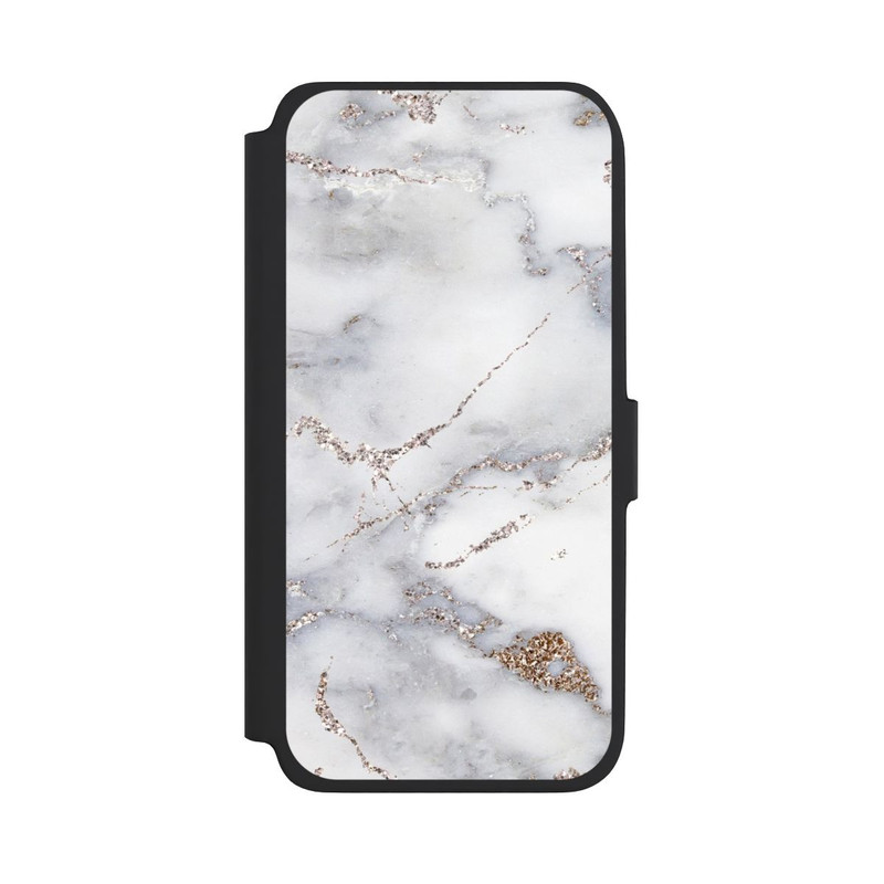 Galaxy A18 5G NIVOflip Silberglitzer Marmorlook