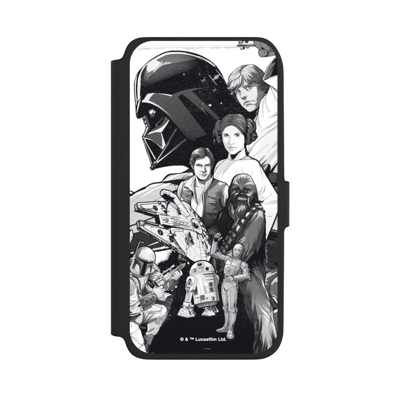 Galaxy A18 5G NIVOflip StarWars Charaktere - Schwarz-Weiß
