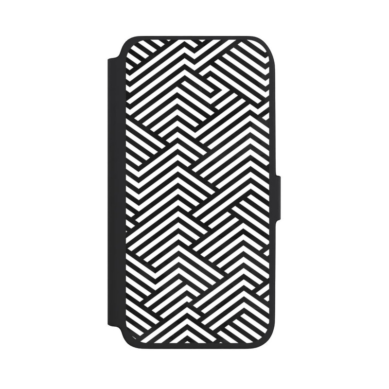 Galaxy A18 5G NIVOflip Schwarz und Weiß ZigZag