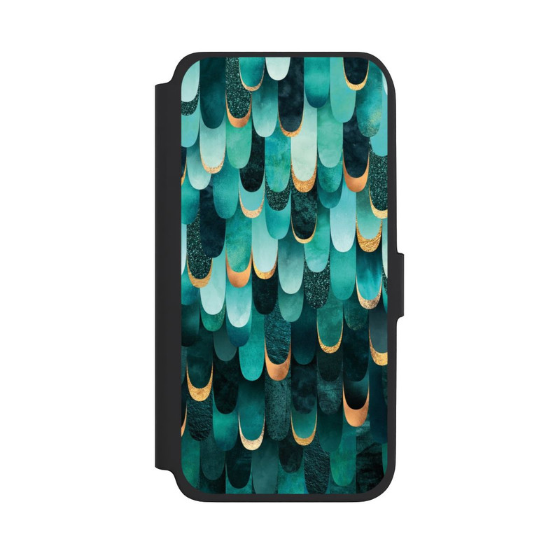 Galaxy A18 5G NIVOflip Gefiedert Türkis Golddruck