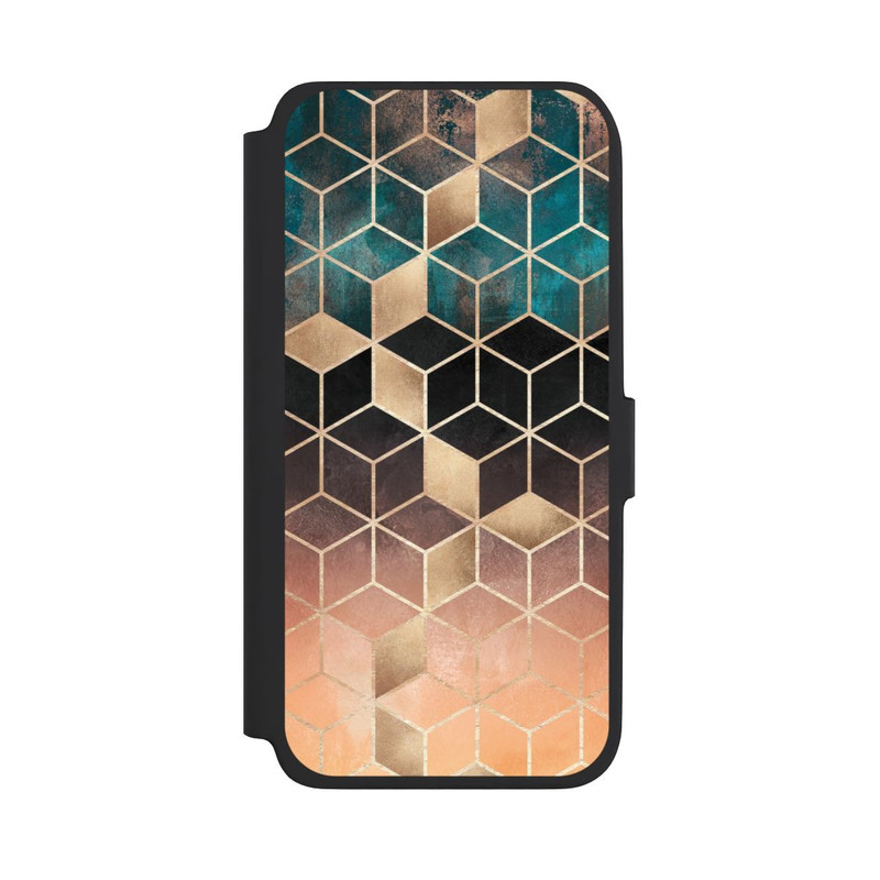 Galaxy A18 5G NIVOflip Ombre Traum Würfel Gold Druck
