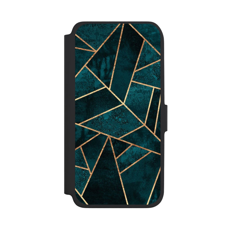 Galaxy A18 5G NIVOflip Tief Blaugrün Stein Gold Druck