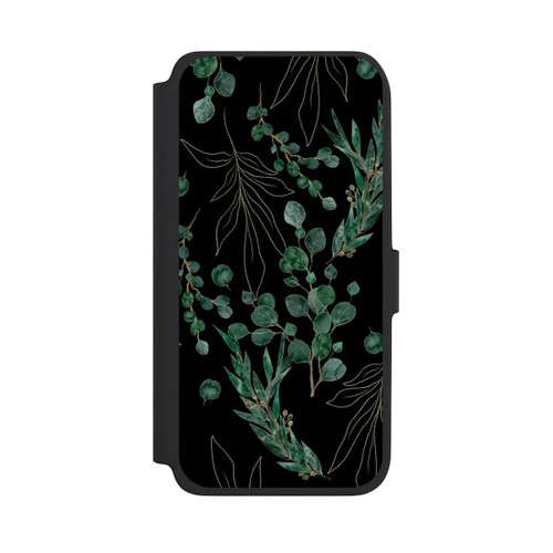 Samsung Galaxy A18 5G NIVOflip Eukalyptusblätter schwarz