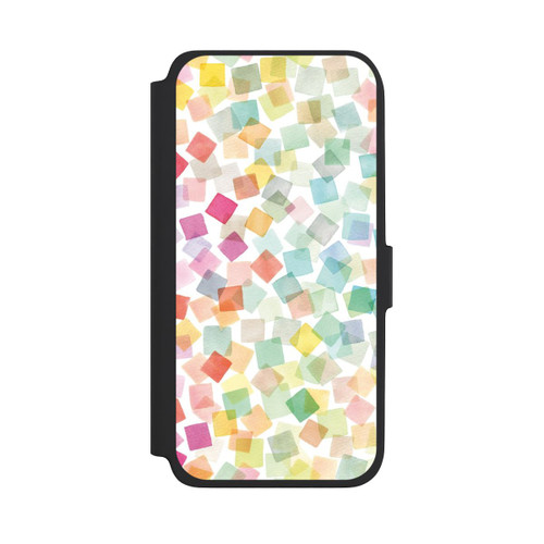 Samsung Galaxy A18 5G NIVOflip Konfetti geometrische Plaids Regenbogen