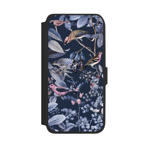 Samsung Galaxy A18 5G NIVOflip Vögel und Beeren blau