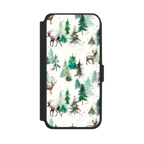 Samsung Galaxy A18 5G NIVOflip Hirsche und Winterweihnachtsbäume