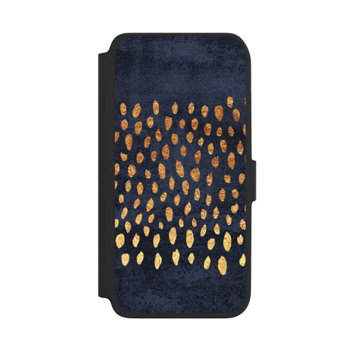 Samsung Galaxy A18 5G NIVOflip Muster Gold und Marine