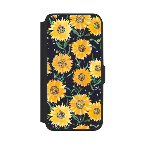 Samsung Galaxy A18 5G NIVOflip Sonnenblumen schwarz