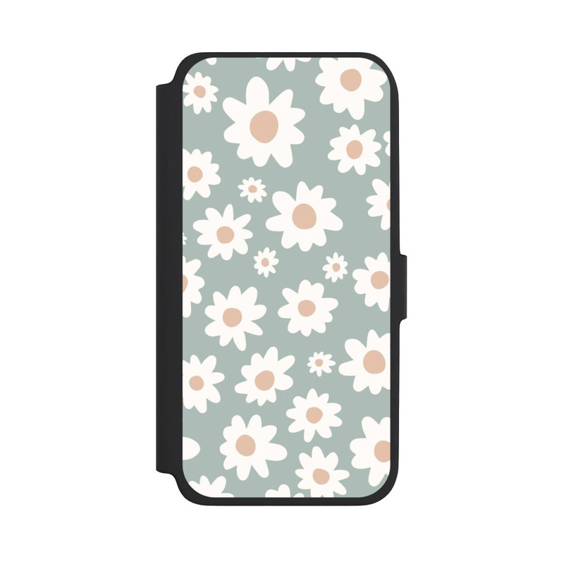 Galaxy A18 5G NIVOflip Gänseblümchen Muster grün