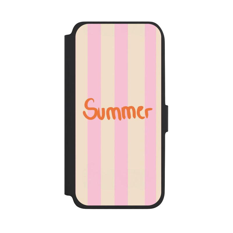 Galaxy A18 5G NIVOflip Summer- Rosa und Orange Streifen Hintergrund