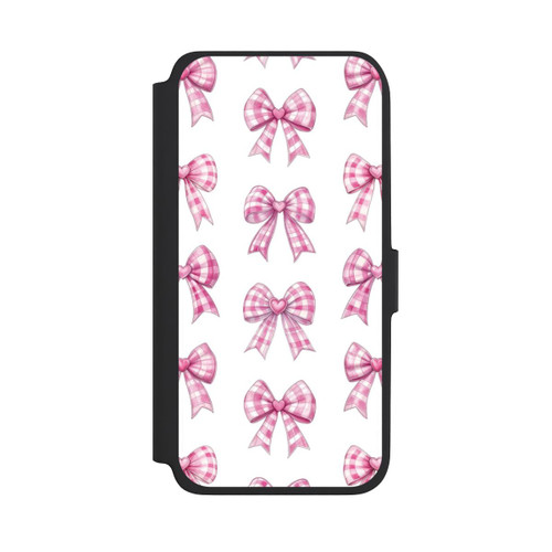 Samsung Galaxy A18 5G NIVOflip Pinke Gingham Herzen und Schleifen mit KI