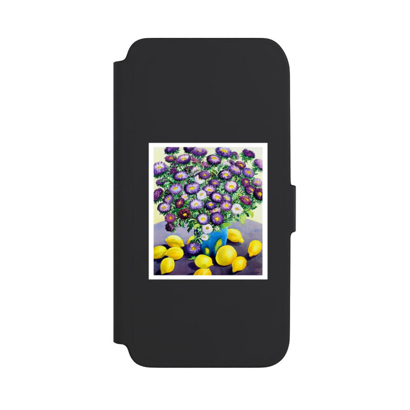 Galaxy A18 5G NIVOflip Purple Asters and Lemons by Christopher Ryland