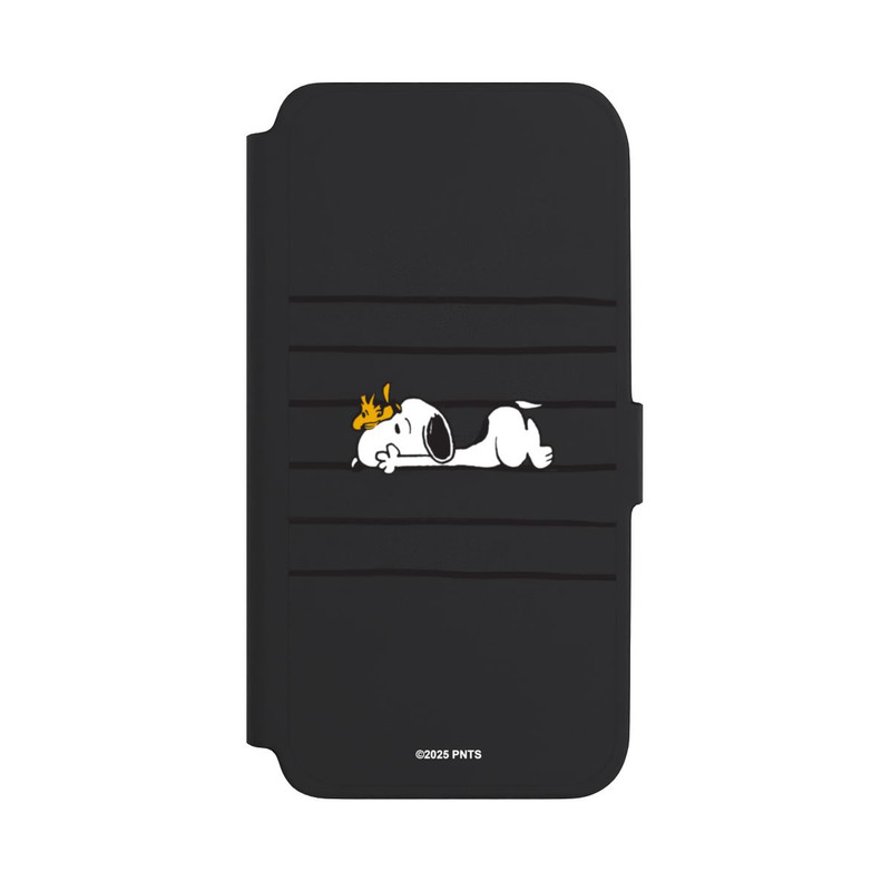 Galaxy A18 5G NIVOflip Snoopy Woodstock Streifen Peanuts Transparent