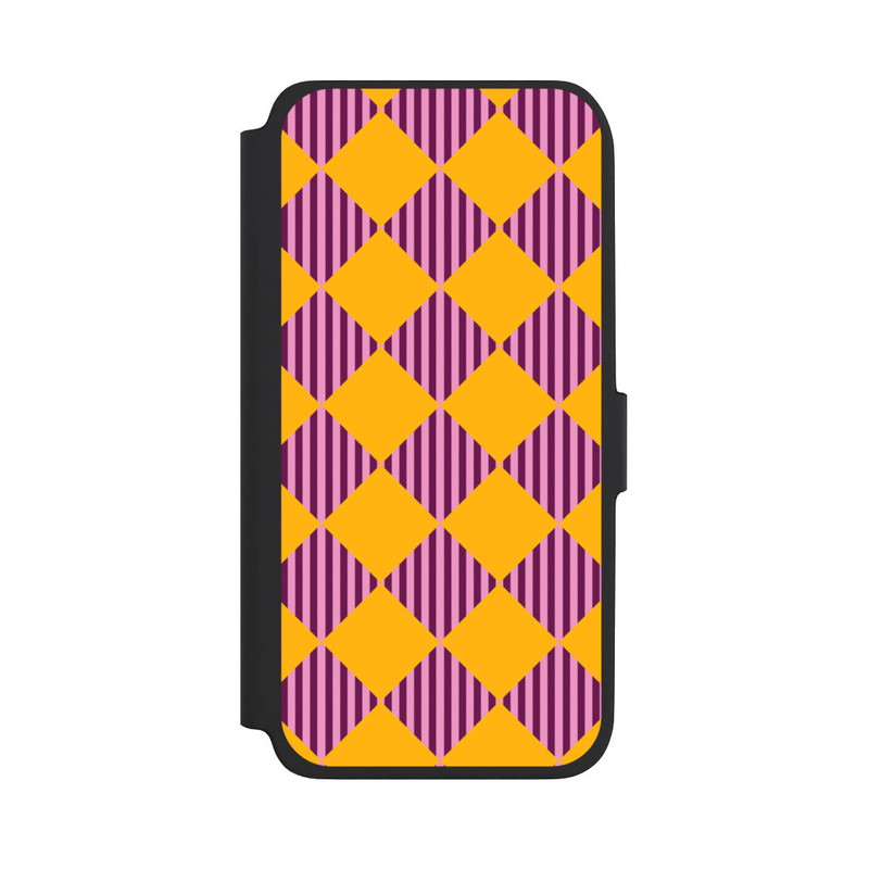 Galaxy A18 5G NIVOflip Rauten Muster Gelb Rot