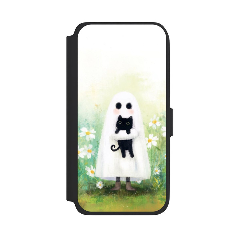 Galaxy A18 5G NIVOflip Geist und Katze Halloween mit KI