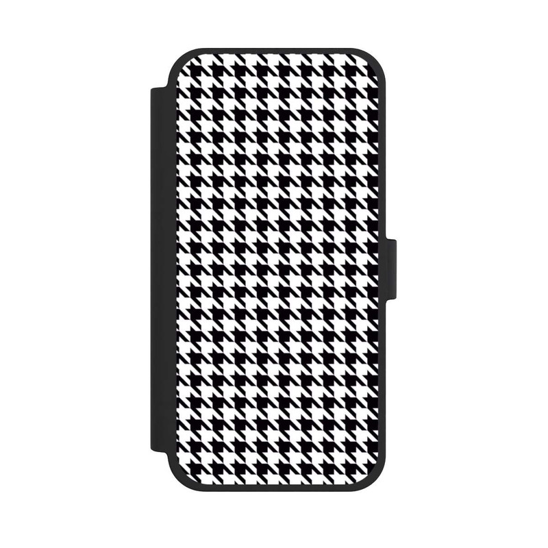 iPhone 15 Plus NIVOflip Hahnentritt Schwarz Weiß