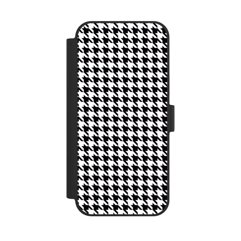iPhone 15 Plus NIVOflip Houndstooth black-white