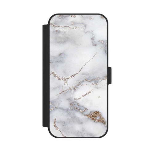 Apple iPhone 15 Plus NIVOflip Silberglitzer Marmorlook