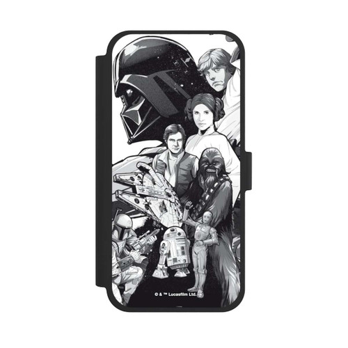 Apple iPhone 15 Plus NIVOflip StarWars Charaktere - Schwarz-Weiß