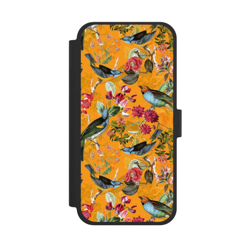 Apple iPhone 15 Plus NIVOflip Tapete mit Vögeln und Blumen