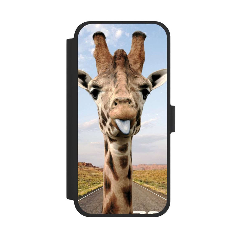 iPhone 15 Plus NIVOflip Giraffe auf der Straße