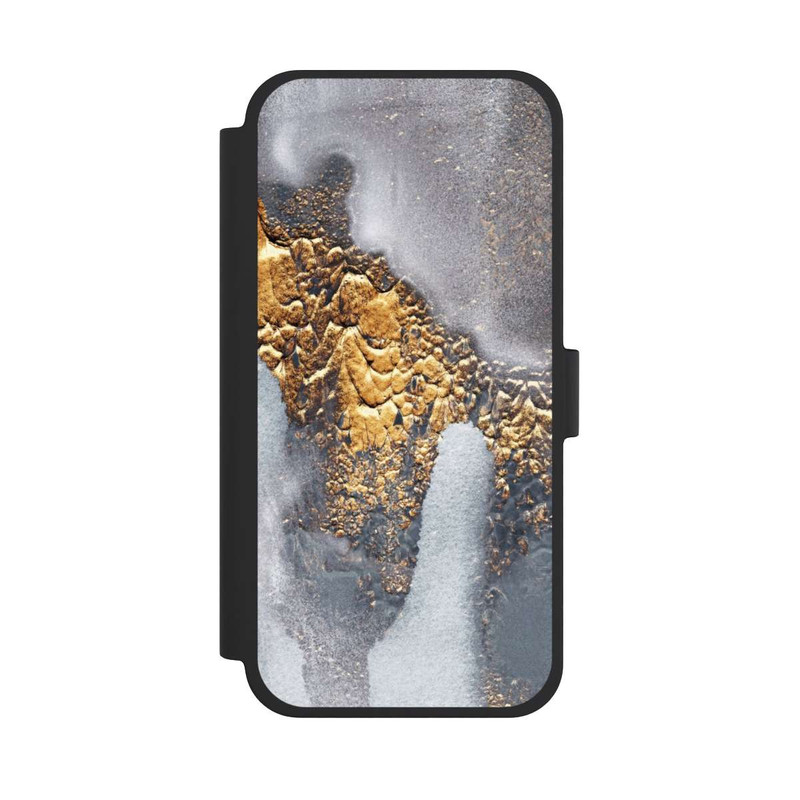 iPhone 15 Plus NIVOflip Beton-Gold-Glitzerlook