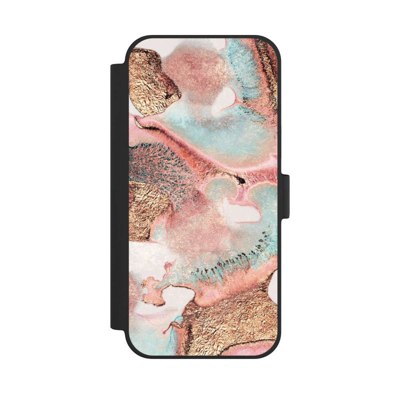 iPhone 15 Plus NIVOflip Pretty Ink Gold Print
