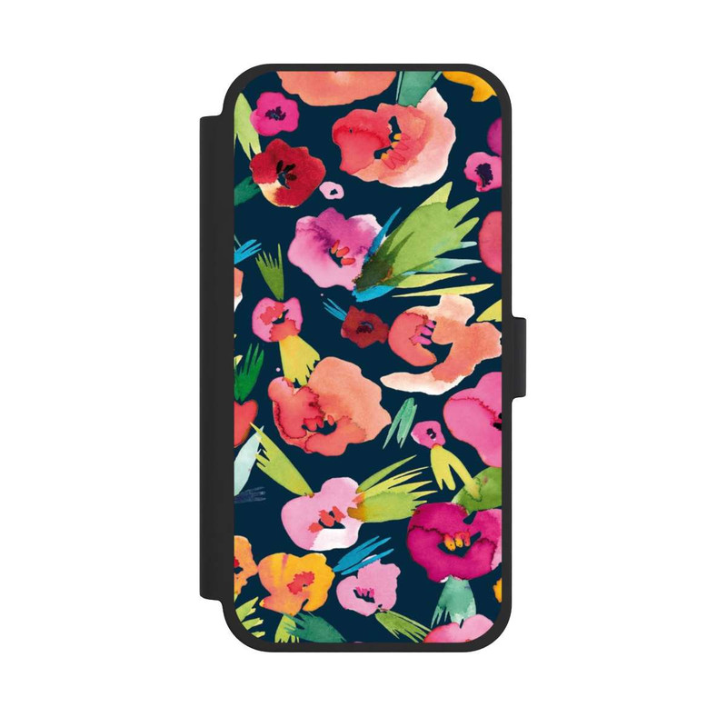 iPhone 15 Plus NIVOflip tropische Blumen aquarell