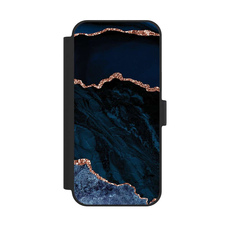 iPhone 15 Plus NIVOflip Nacht Blau Marmor Landschaft
