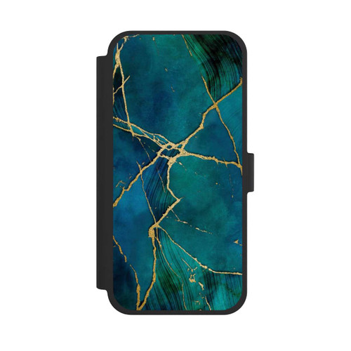 Apple iPhone 15 Plus NIVOflip Mineralischer Glamourlook Blaugold