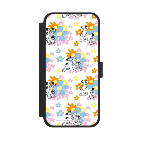 Apple iPhone 15 Plus NIVOflip Idéfix sur fleurs colorées