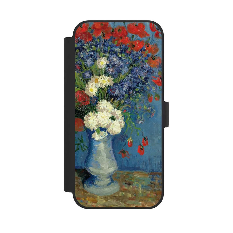iPhone 15 Plus NIVOflip Stillleben Vase mit Kornblumen und Mohnblumen von Vincent Van Gogh