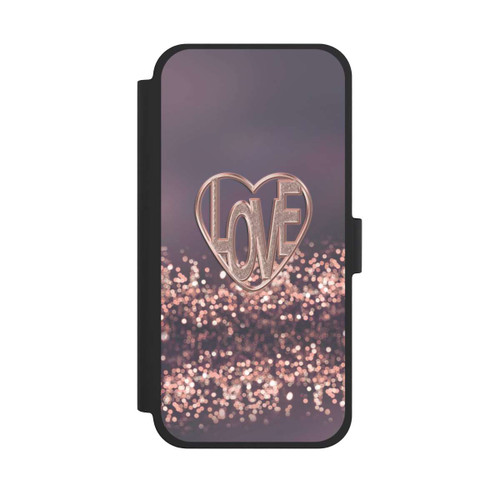Apple iPhone 15 Plus NIVOflip LOVE Glitzerrosa