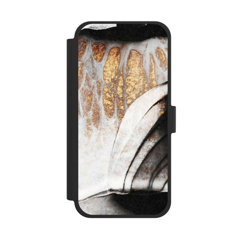Apple iPhone 15 Plus NIVOflip Schwarze und goldene Adern