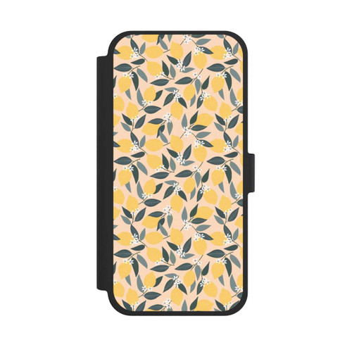 Apple iPhone 15 Plus NIVOflip Rosa Zitronen-Muster