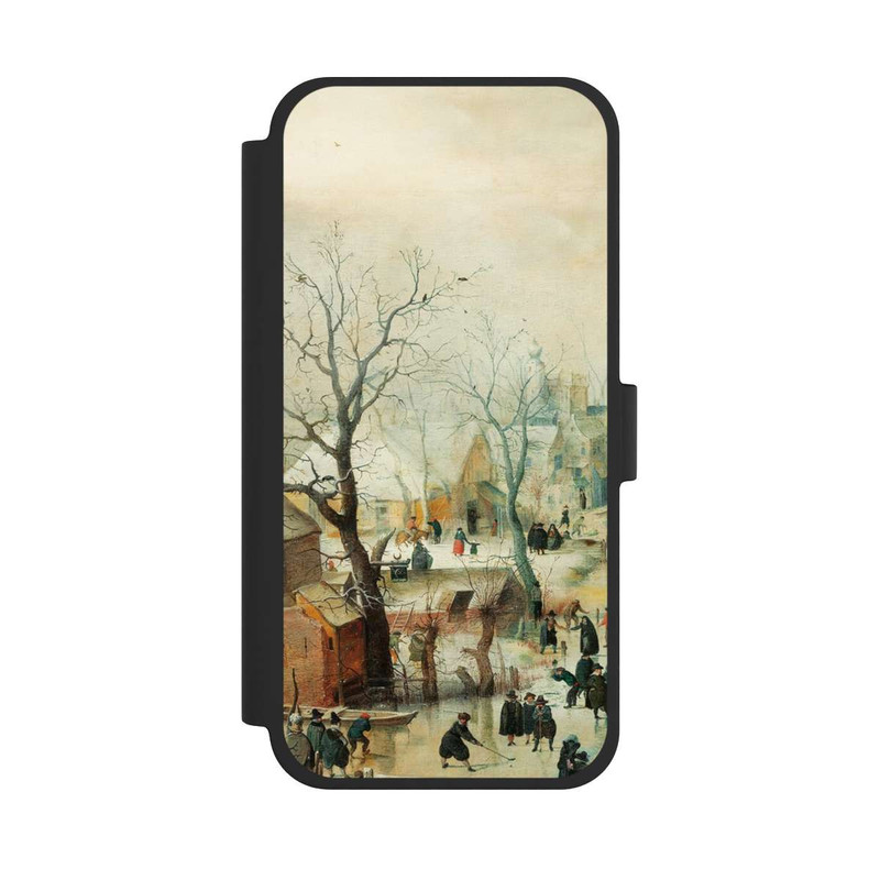 iPhone 15 Plus NIVOflip Winter Landscape with Ice Skaters - Hendrick Avercamp