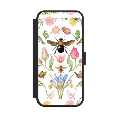 Apple iPhone 15 Plus NIVOflip Wildblumen mit Biene weiß