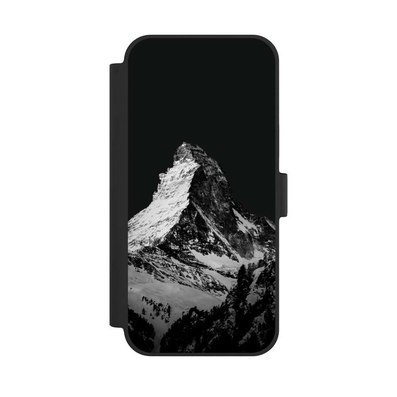 iPhone 15 Plus NIVOflip Snow Capped Mountains grey
