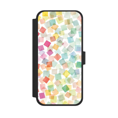 Apple iPhone 15 Plus NIVOflip Konfetti geometrische Plaids Regenbogen