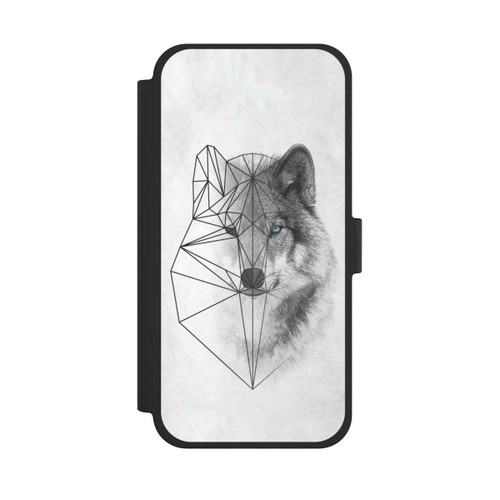 Apple iPhone 15 Plus NIVOflip Polygonaler Wolf