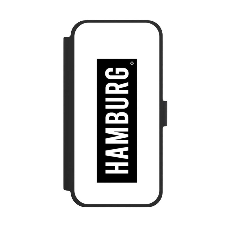 iPhone 15 Plus NIVOflip HSV Hamburg Schwarz Weiss