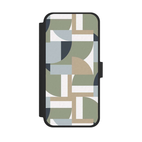 Apple iPhone 15 Plus NIVOflip Futuristische Bauhaus Polygone Beige